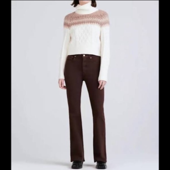 Derek Lam 10 Crosby Marcella Fair Isle Turtleneck Sweater Size S - NWT - Picture 2 of 16